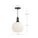 Castilla One Light Pendant Aged Gold/Opal Matte Glass-Mini Pendants-Alora-Lighting Design Store