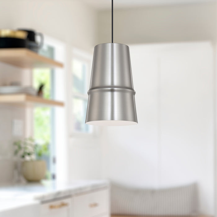 Castor One Light Pendant Brushed Nickel-Mini Pendants-Kuzco Lighting-Lighting Design Store