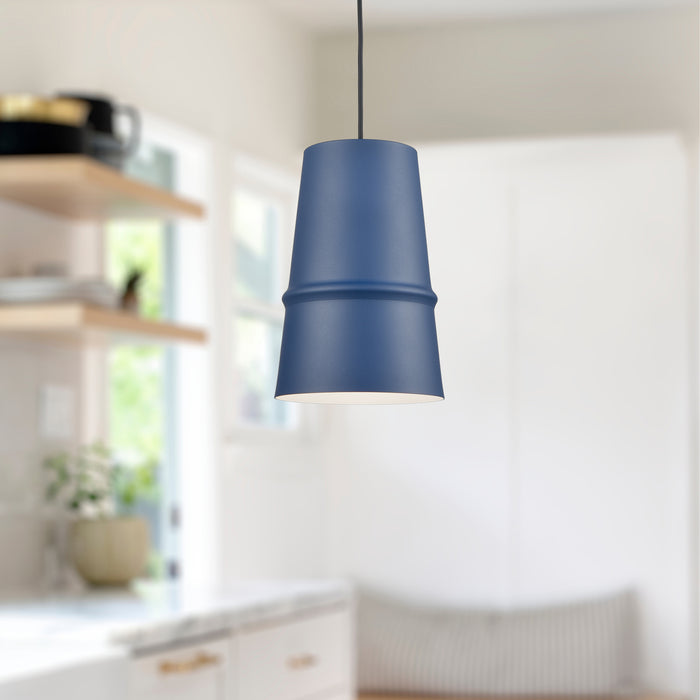 Castor One Light Pendant Indigo Blue-Mini Pendants-Kuzco Lighting-Lighting Design Store
