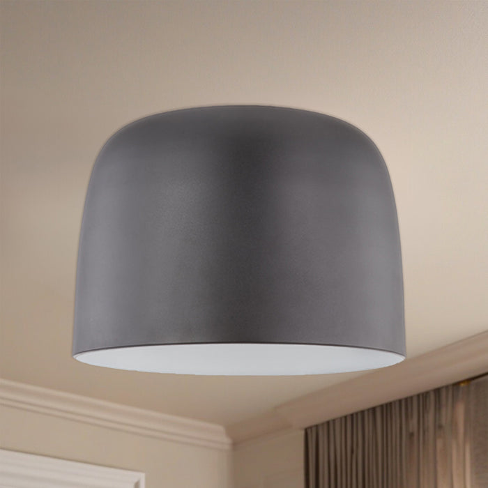 Cayne LED Flush Mount Black/White-Flush Mounts-Kuzco Lighting-Lighting Design Store