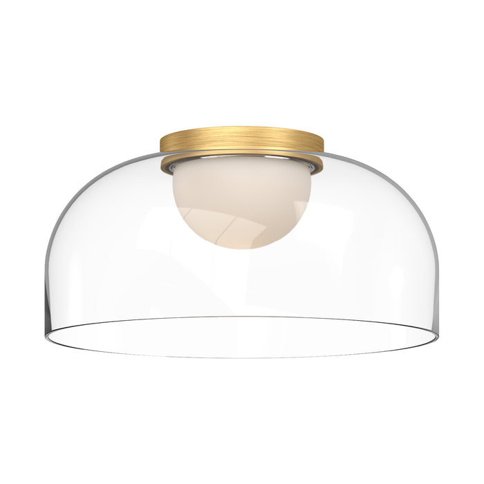 Cedar LED Flush Mount Brushed Gold/Clear-Flush Mounts-Kuzco Lighting-Lighting Design Store