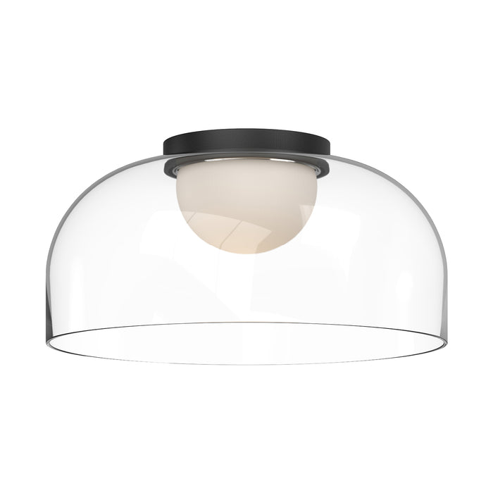Cedar LED Flush Mount Black/Clear-Flush Mounts-Kuzco Lighting-Lighting Design Store