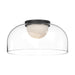 Cedar LED Flush Mount Black/Clear-Flush Mounts-Kuzco Lighting-Lighting Design Store
