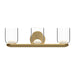 Cedar LED Vanity Brushed Gold/Clear-Bathroom Fixtures-Kuzco Lighting-Lighting Design Store