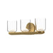 Cedar LED Vanity Brushed Gold/Clear-Bathroom Fixtures-Kuzco Lighting-Lighting Design Store