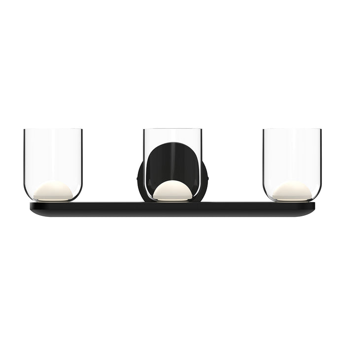 Cedar LED Vanity Black/Clear-Bathroom Fixtures-Kuzco Lighting-Lighting Design Store