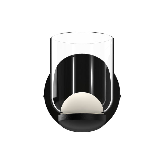 Cedar LED Wall Sconce Black/Clear-Sconces-Kuzco Lighting-Lighting Design Store