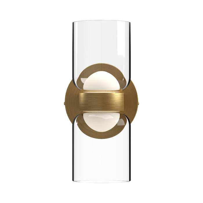Cedar LED Wall Sconce Brushed Gold/Clear-Sconces-Kuzco Lighting-Lighting Design Store