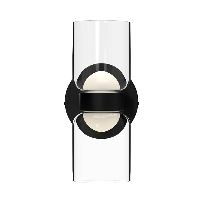 Cedar LED Wall Sconce Black/Clear-Sconces-Kuzco Lighting-Lighting Design Store