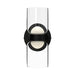 Cedar LED Wall Sconce Black/Clear-Sconces-Kuzco Lighting-Lighting Design Store