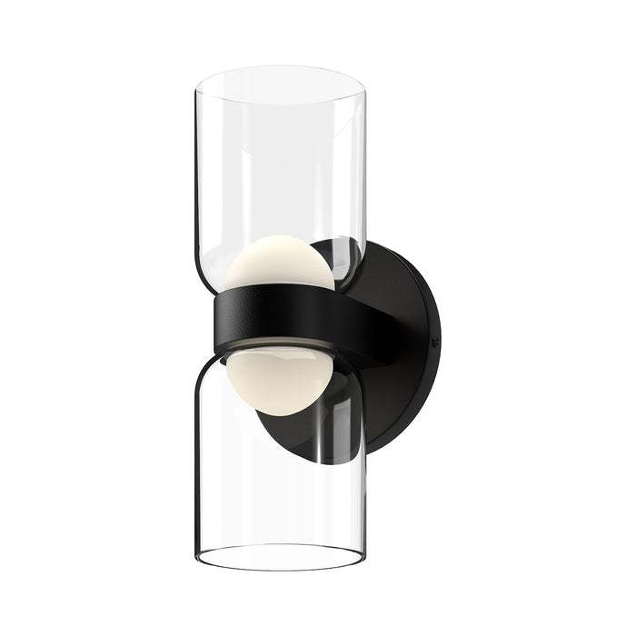 Cedar LED Wall Sconce Black/Clear-Sconces-Kuzco Lighting-Lighting Design Store