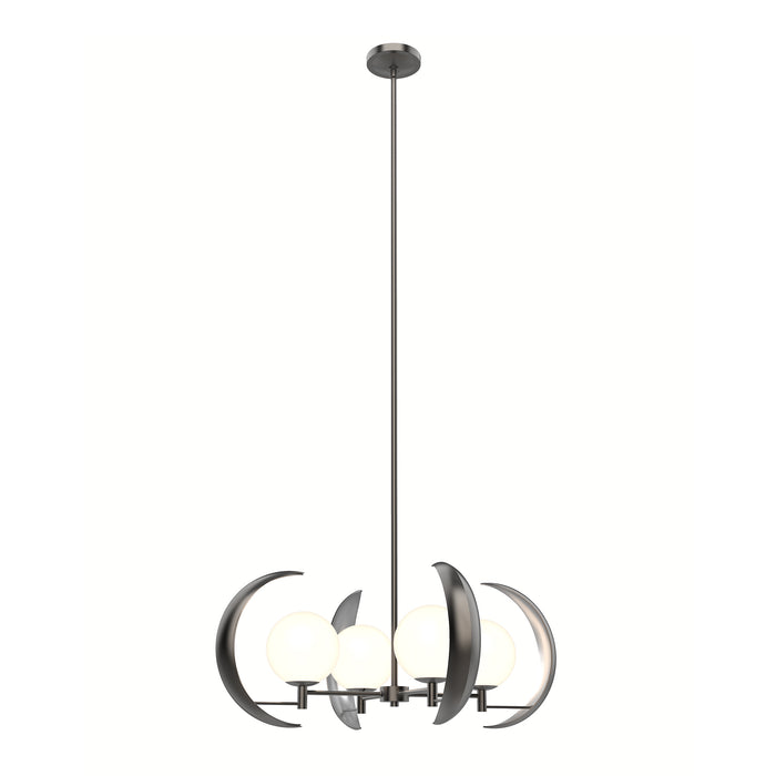 Celeste Four Light Chandelier Urban Bronze-Mid. Chandeliers-Alora-Lighting Design Store