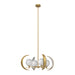 Celeste Four Light Chandelier Vintage Brass-Mid. Chandeliers-Alora-Lighting Design Store
