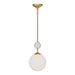 Celia One Light Pendant Brushed Gold/Opal Glass-Mini Pendants-Alora-Lighting Design Store