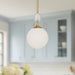Celia One Light Pendant Brushed Gold/Opal Glass-Mini Pendants-Alora-Lighting Design Store