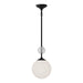 Celia One Light Pendant Matte Black/Opal Glass-Mini Pendants-Alora-Lighting Design Store