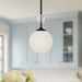 Celia One Light Pendant Matte Black/Opal Glass-Mini Pendants-Alora-Lighting Design Store