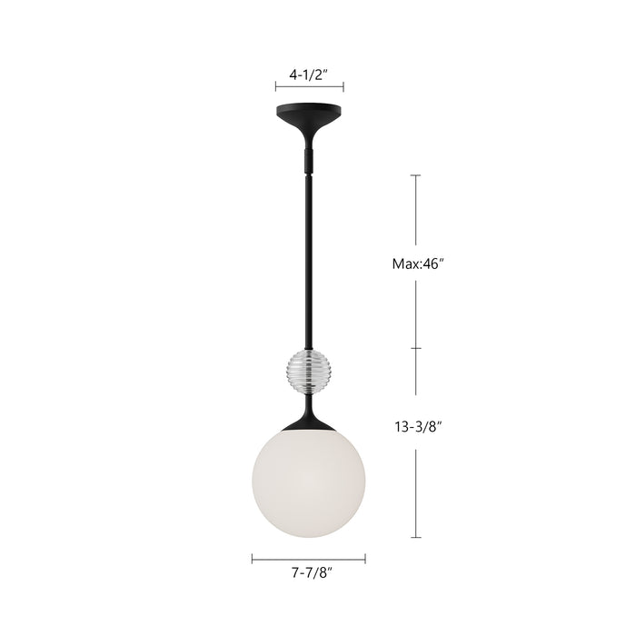 Celia One Light Pendant Brushed Gold/Opal Glass-Mini Pendants-Alora-Lighting Design Store