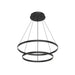 Cerchio LED Chandelier Black-Mid. Chandeliers-Kuzco Lighting-Lighting Design Store
