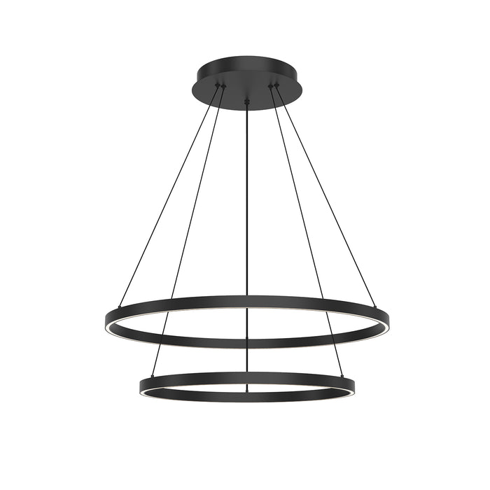 Cerchio LED Chandelier Black-Mid. Chandeliers-Kuzco Lighting-Lighting Design Store