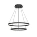 Cerchio LED Chandelier Black-Mid. Chandeliers-Kuzco Lighting-Lighting Design Store