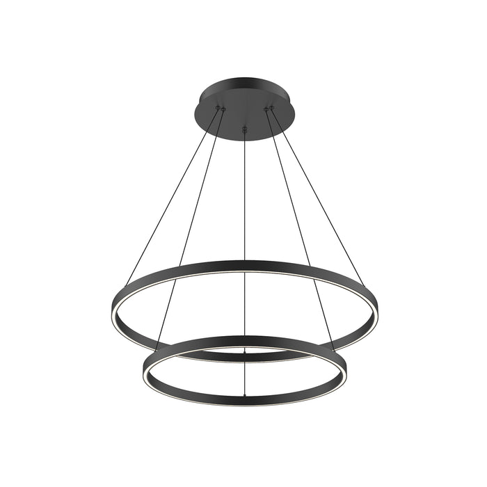 Cerchio LED Chandelier Black-Mid. Chandeliers-Kuzco Lighting-Lighting Design Store