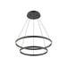 Cerchio LED Chandelier Black-Mid. Chandeliers-Kuzco Lighting-Lighting Design Store