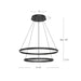Cerchio LED Chandelier Black-Mid. Chandeliers-Kuzco Lighting-Lighting Design Store