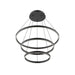Cerchio LED Chandelier Black-Mid. Chandeliers-Kuzco Lighting-Lighting Design Store