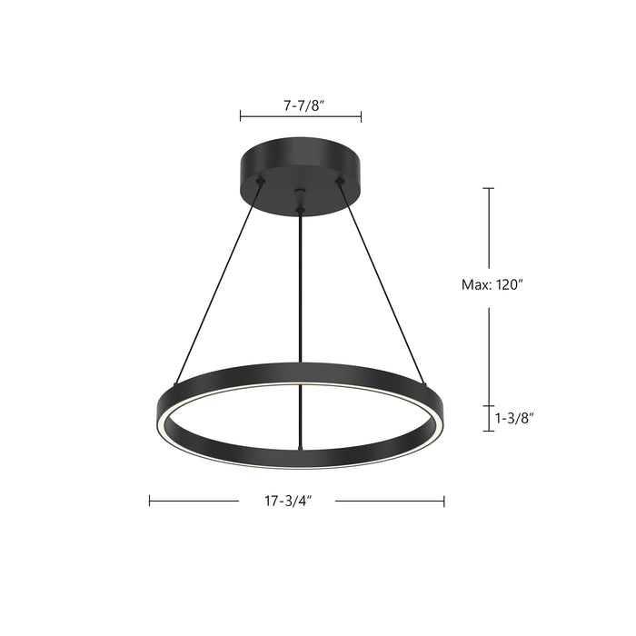 Cerchio LED Pendant Black-Pendants-Kuzco Lighting-Lighting Design Store