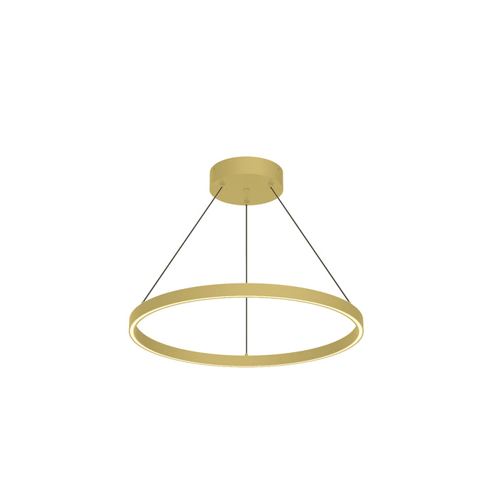Cerchio LED Pendant Brushed Gold-Pendants-Kuzco Lighting-Lighting Design Store