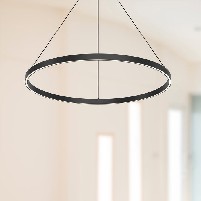 Cerchio LED Pendant Black-Pendants-Kuzco Lighting-Lighting Design Store