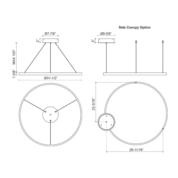 Cerchio LED Pendant White-Pendants-Kuzco Lighting-Lighting Design Store