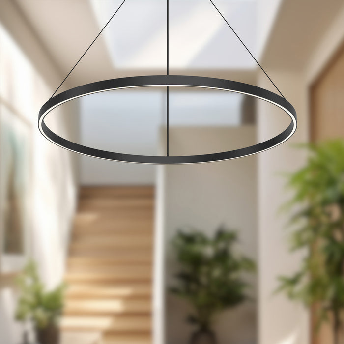 Cerchio LED Pendant Black-Pendants-Kuzco Lighting-Lighting Design Store