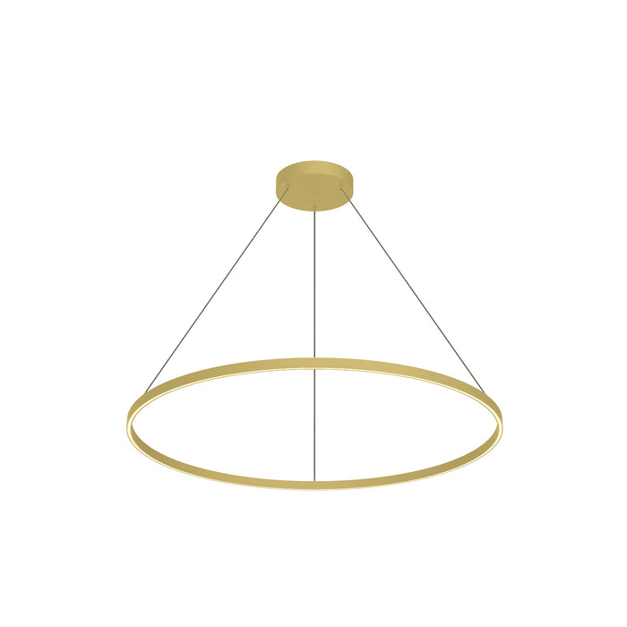 Cerchio LED Pendant Brushed Gold-Pendants-Kuzco Lighting-Lighting Design Store