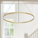 Cerchio LED Pendant Brushed Gold-Pendants-Kuzco Lighting-Lighting Design Store