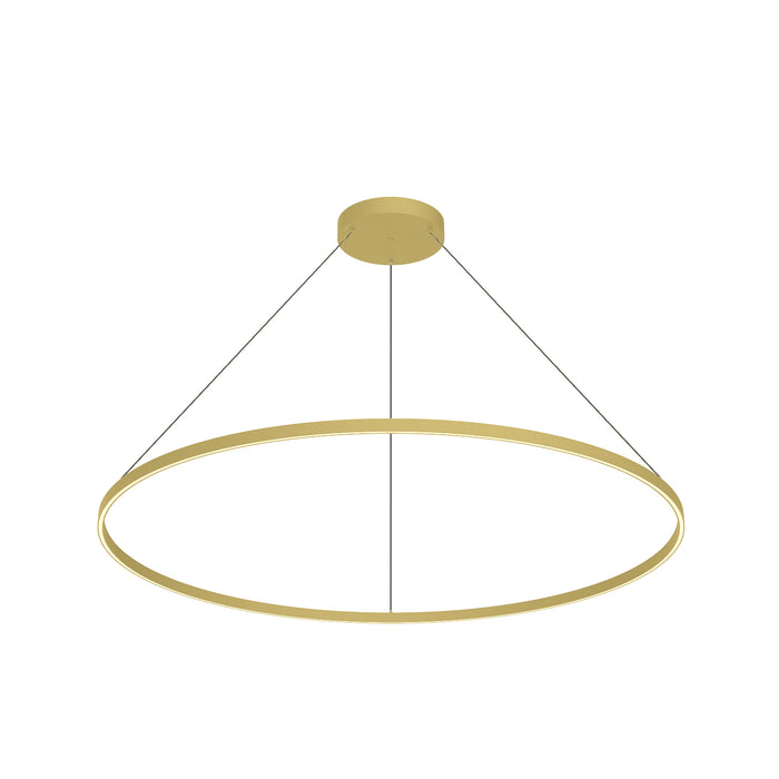 Cerchio LED Pendant Brushed Gold-Pendants-Kuzco Lighting-Lighting Design Store