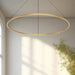 Cerchio LED Pendant Brushed Gold-Pendants-Kuzco Lighting-Lighting Design Store