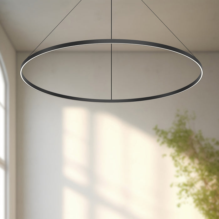Cerchio LED Pendant Black-Pendants-Kuzco Lighting-Lighting Design Store