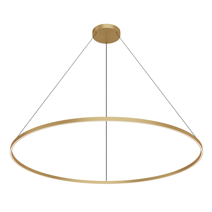 Cerchio LED Pendant Brushed Gold-Pendants-Kuzco Lighting-Lighting Design Store