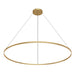 Cerchio LED Pendant Brushed Gold-Pendants-Kuzco Lighting-Lighting Design Store