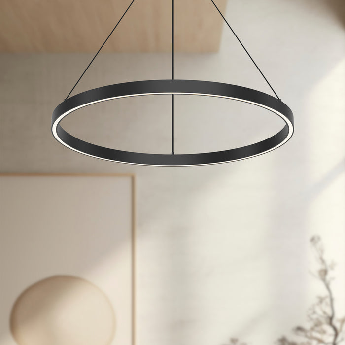 Cerchio LED Pendant Black-Pendants-Kuzco Lighting-Lighting Design Store