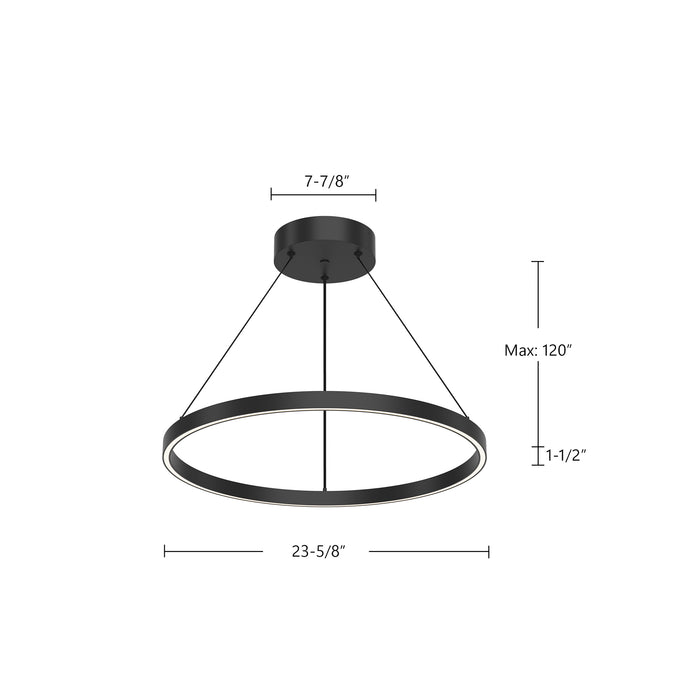 Cerchio LED Pendant Black-Pendants-Kuzco Lighting-Lighting Design Store