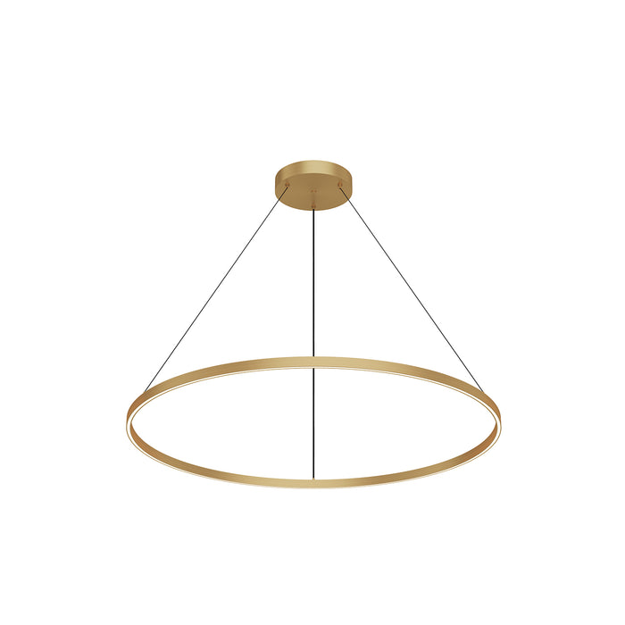 Cerchio LED Pendant Brushed Gold-Pendants-Kuzco Lighting-Lighting Design Store