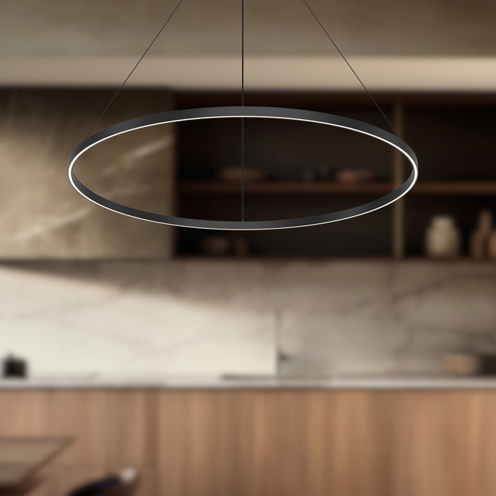 Cerchio LED Pendant Black-Pendants-Kuzco Lighting-Lighting Design Store