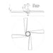 Horizon 56" Ceiling Fan Brushed Gold-Fans-Kuzco Lighting-Lighting Design Store