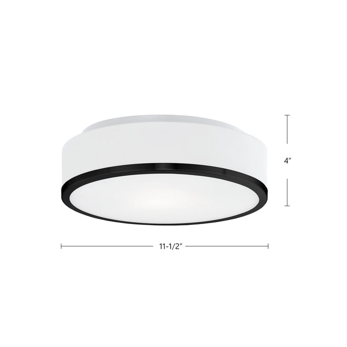 Charlie Two Light Flush Mount Black-Flush Mounts-Kuzco Lighting-Lighting Design Store