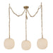 Cherise Three Light Pendant Brushed Gold/Glossy Ribbed Opal Glass-Pendants-Alora-Lighting Design Store