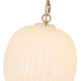 Cherise Three Light Pendant Brushed Gold/Glossy Ribbed Opal Glass-Pendants-Alora-Lighting Design Store