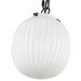 Cherise One Light Pendant Matte Black/Glossy Ribbed Opal Glass-Mini Pendants-Alora-Lighting Design Store